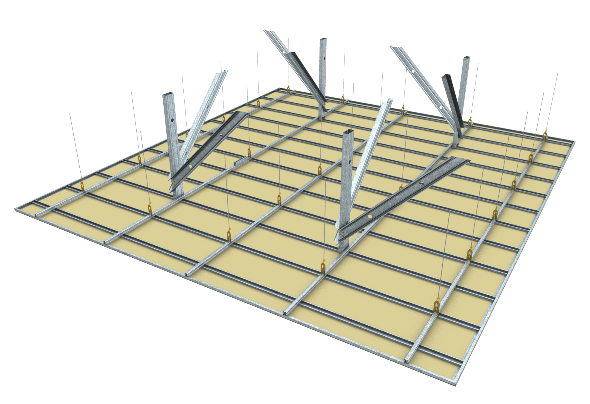 nec guidelines for running pipe above ceiling grids